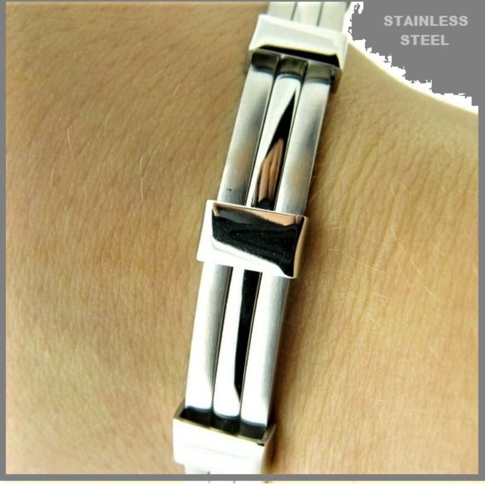 Men's Silver Link Wristband